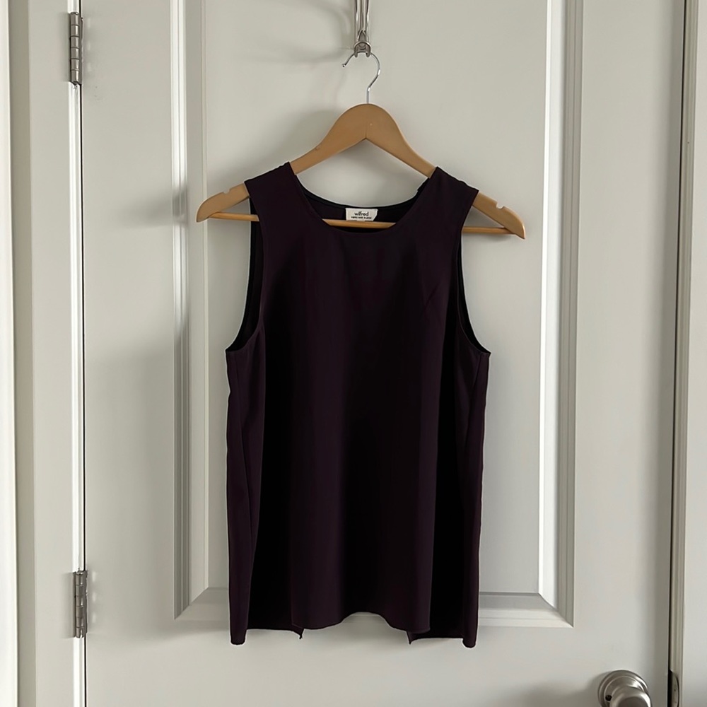 Aritzia Wilfred Open Back Blouse - Purple (XS)
